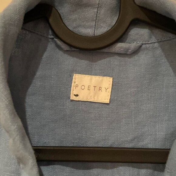 Poetry Blue Linen Dress - Picture 3 of 4